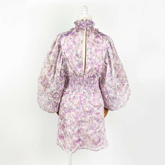 NWT Elliat Resorts dress lilac lavender purple mini dress floral pattern size XS - Picture 2 of 10